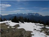 Pogled na Kamniško Savinjske Alpe.